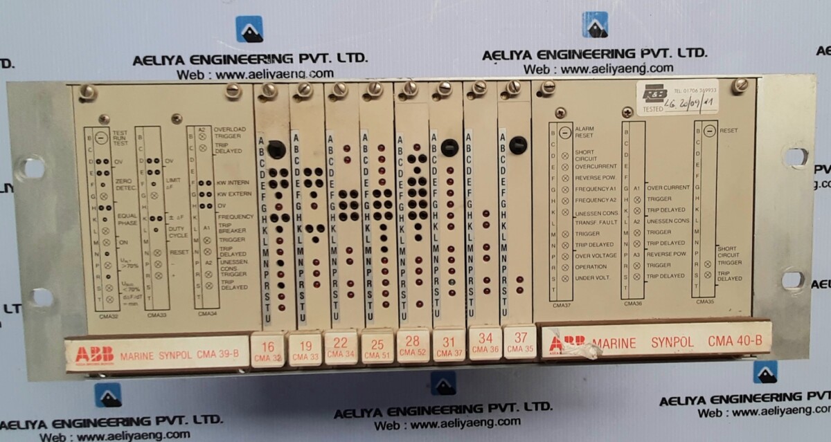 ABB MARINE SYNPOL CMA 39-B GENERATOR POWER MANAGEMENT SYSTEM | Aeliya ...